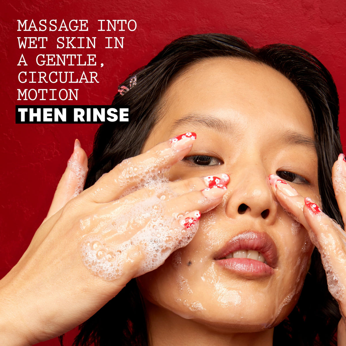 THAYERS cleanser foaming action demonstration