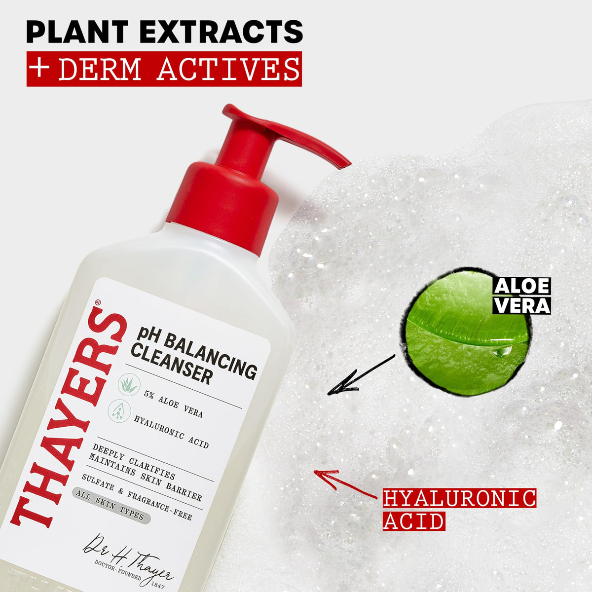 THAYERS face wash with Aloe Vera in lifestyle setting