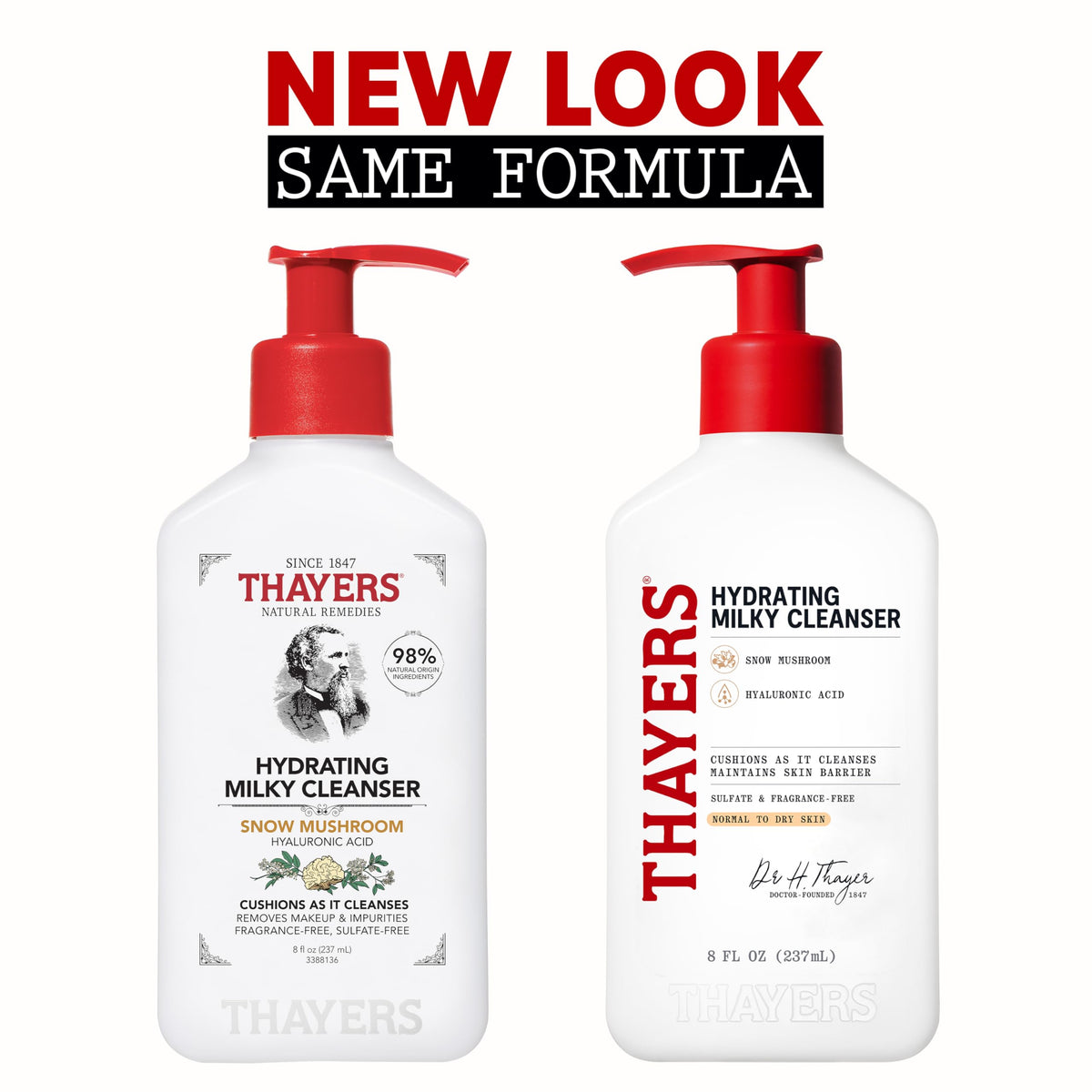 THAYERS Milky Hydrating Face Cleanser 8 Fl Oz back view