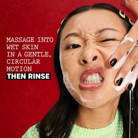 THAYERS Milky Hydrating Face Cleanser in bathroom setting