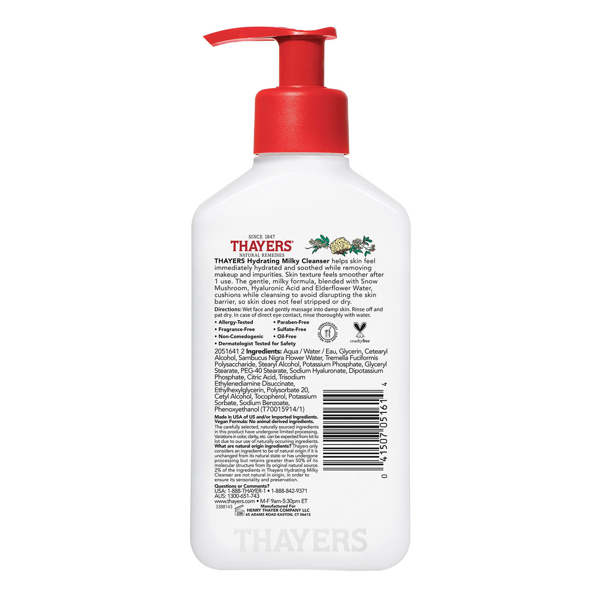 THAYERS Milky Hydrating Face Cleanser texture close-up