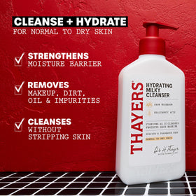 THAYERS Milky Hydrating Face Cleanser with snow mushroom and hyaluronic acid
