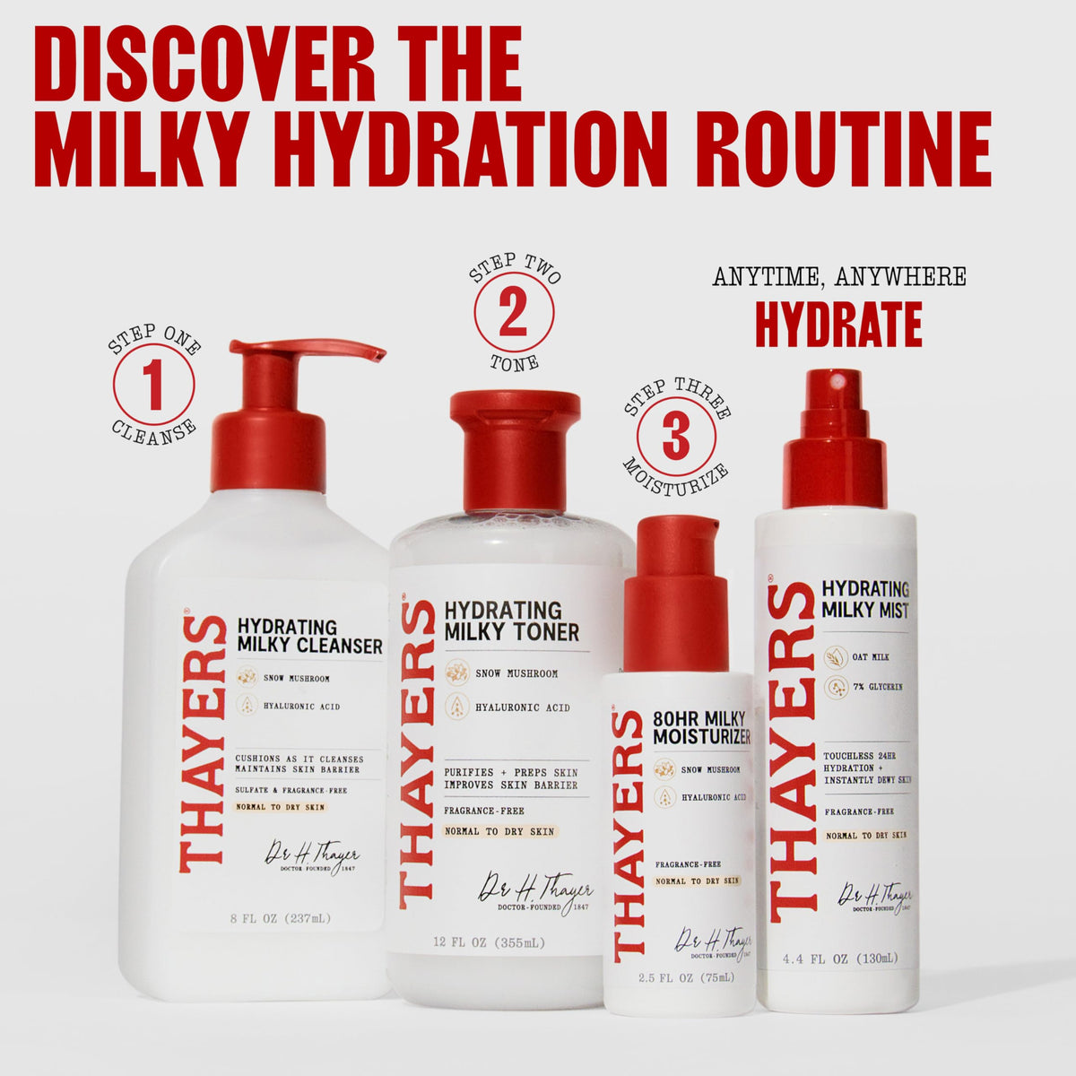 THAYERS Milky Mist with a fresh flower background