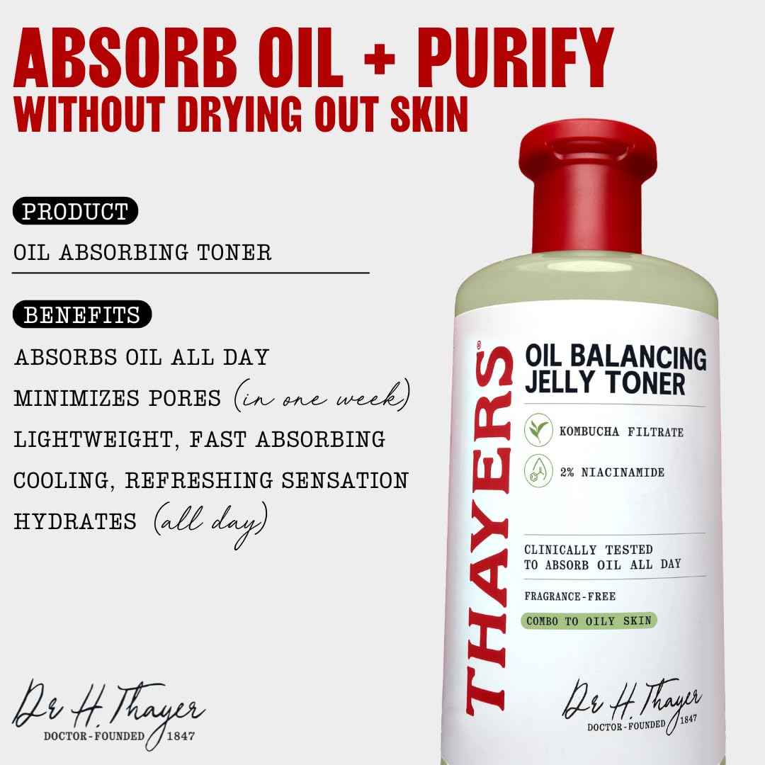 THAYERS Oil Balancing Jelly Toner back view with ingredient list