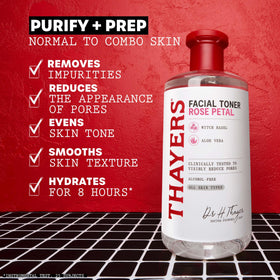 THAYERS Rose Petal Toner showing ingredients list