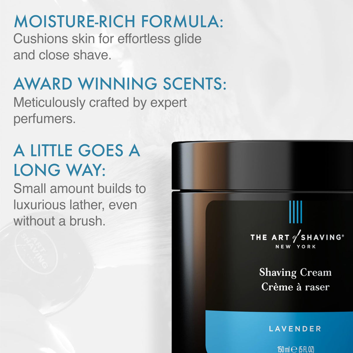The Art of Shaving Lavender Shaving Cream texture close-up