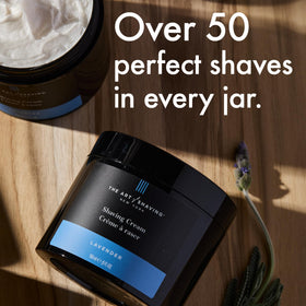 The Art of Shaving Lavender Shaving Cream with lavender flowers