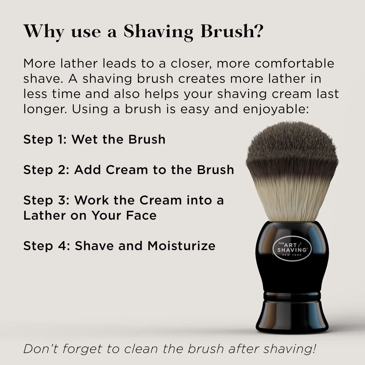 The Art of Shaving Sandalwood Shaving Cream with shaving brush