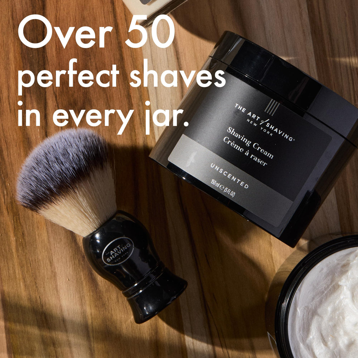 The Art of Shaving Unscented Shaving Cream with coconut oil ingredients