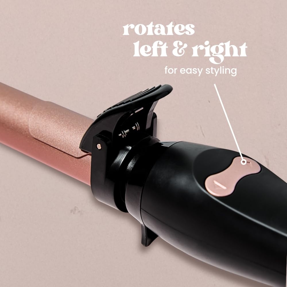 The Beachwaver Co. B1 Rotating Curling Iron Midnight Rose ergonomic handle