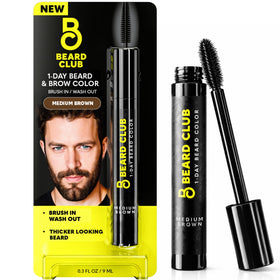 The Beard Club 1 Day Temporary Beard Dye Medium Brown front view