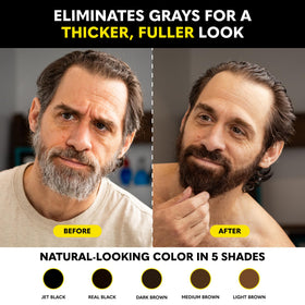 The Beard Club beard dye application process with cream formula