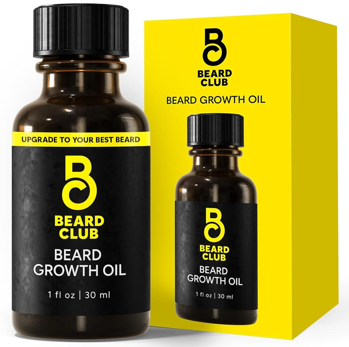 The Beard Club Beard Growth Oil front view, 91g bottle