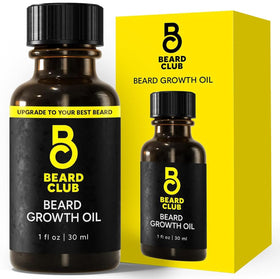 The Beard Club Beard Growth Oil front view, 91g bottle