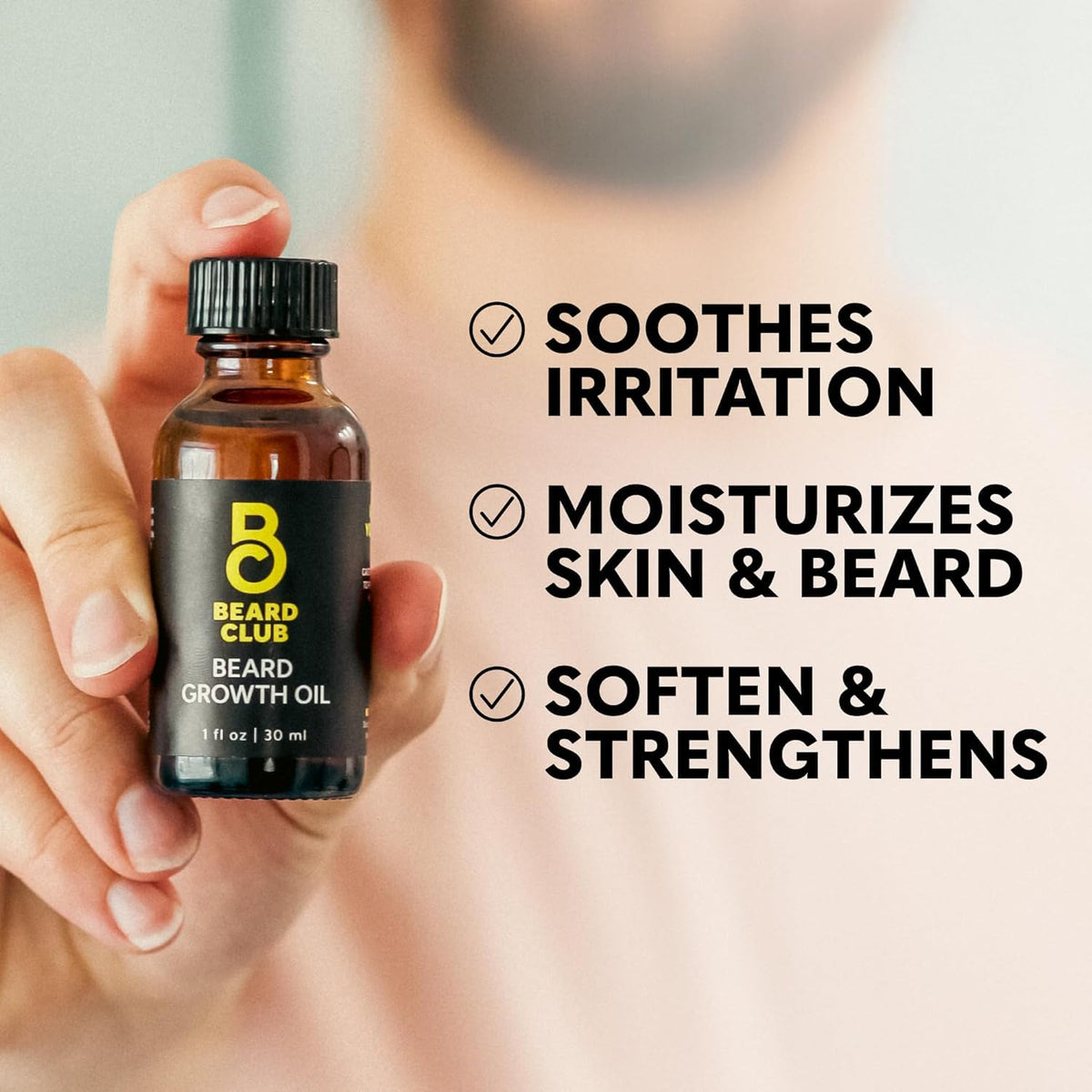 The Beard Club Beard Growth Oil with natural ingredients