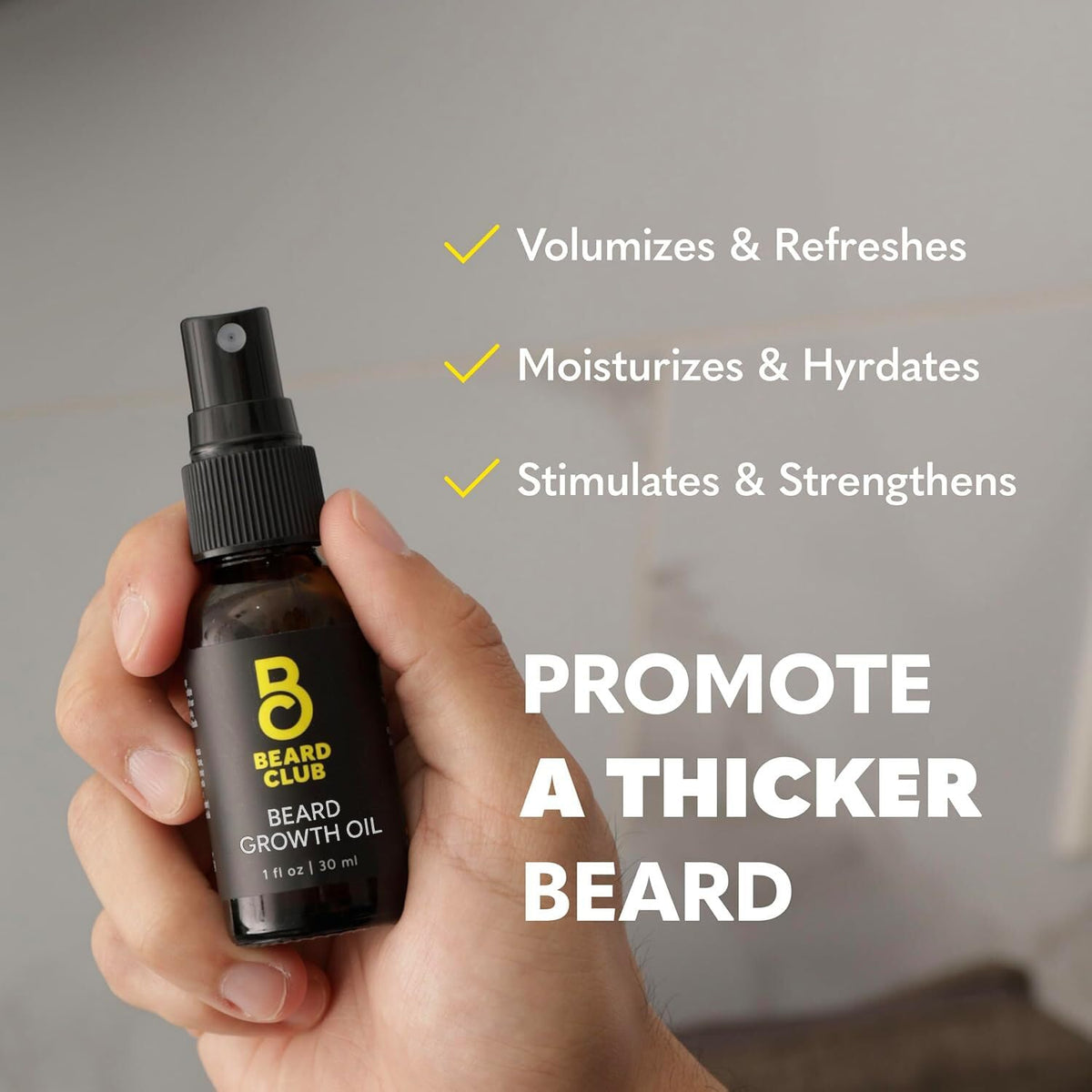 The Beard Club Biotin Beard Growth Oil Vitamin Spray packaging