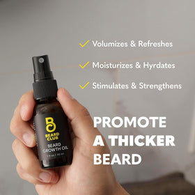 The Beard Club Biotin Beard Growth Oil Vitamin Spray packaging