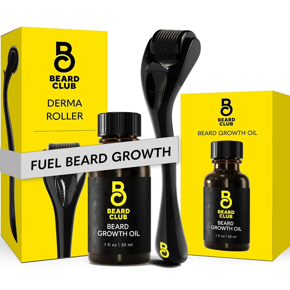 The Beard Club Derma Roller front view with titanium needles