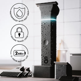 The Beard Club Manscape Body Hair Trimmer side view showing waterproof design