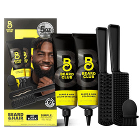 The Beard Club Permanent Hair and Beard Dye Jet Black front view