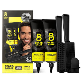 The Beard Club Permanent Hair and Beard Dye Kit packaging front view