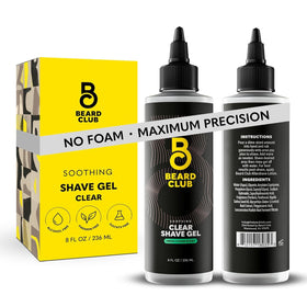 The Beard Club Premium Shaving Gel 240g front view with cedar scent
