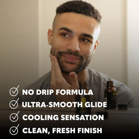 The Beard Club Premium Shaving Gel packaging side view