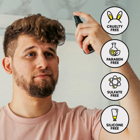 The Beard Club Sea Salt Texture Spray back view with ingredients