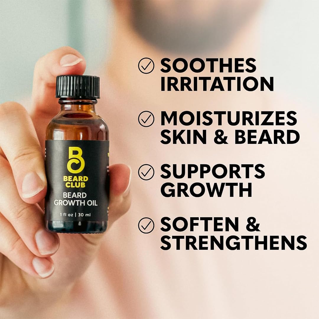 The Beard Club support Beard Growth Kit packaging