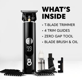 The Beard Club T-Blade Beard Trimmer with packaging