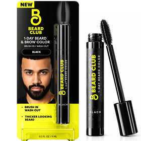 The Beard Club Temporary Beard Dye for Men, Black, front view