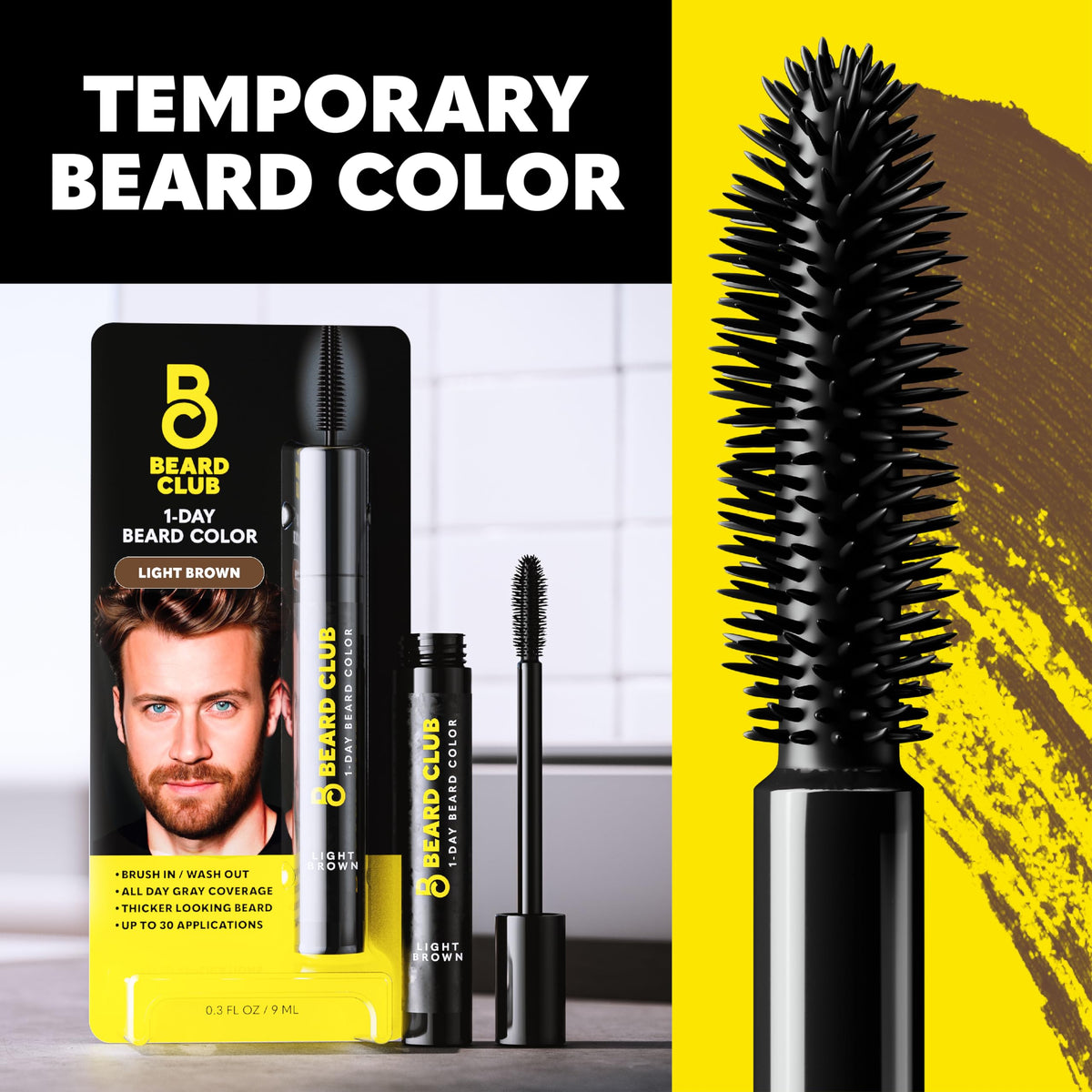 The Beard Club Temporary Beard Dye Light Brown application process