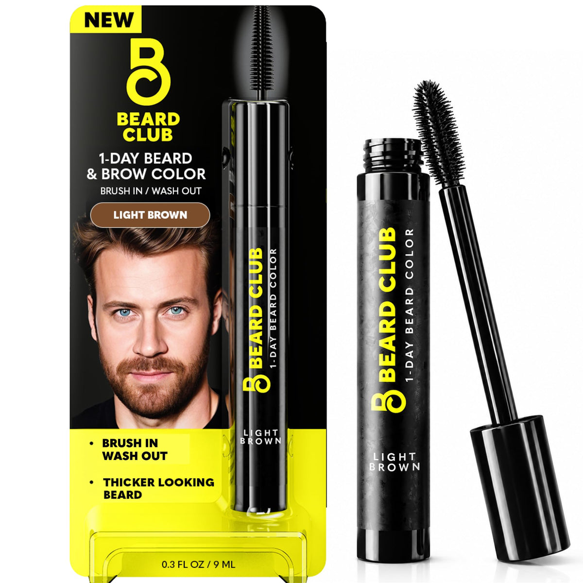 The Beard Club Temporary Beard Dye Light Brown front view