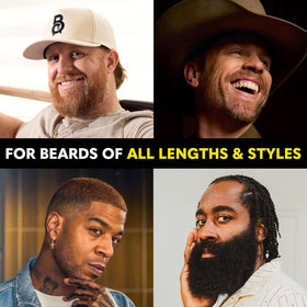 The Beard Club Thickening Leave-In Beard Conditioner application on a beard