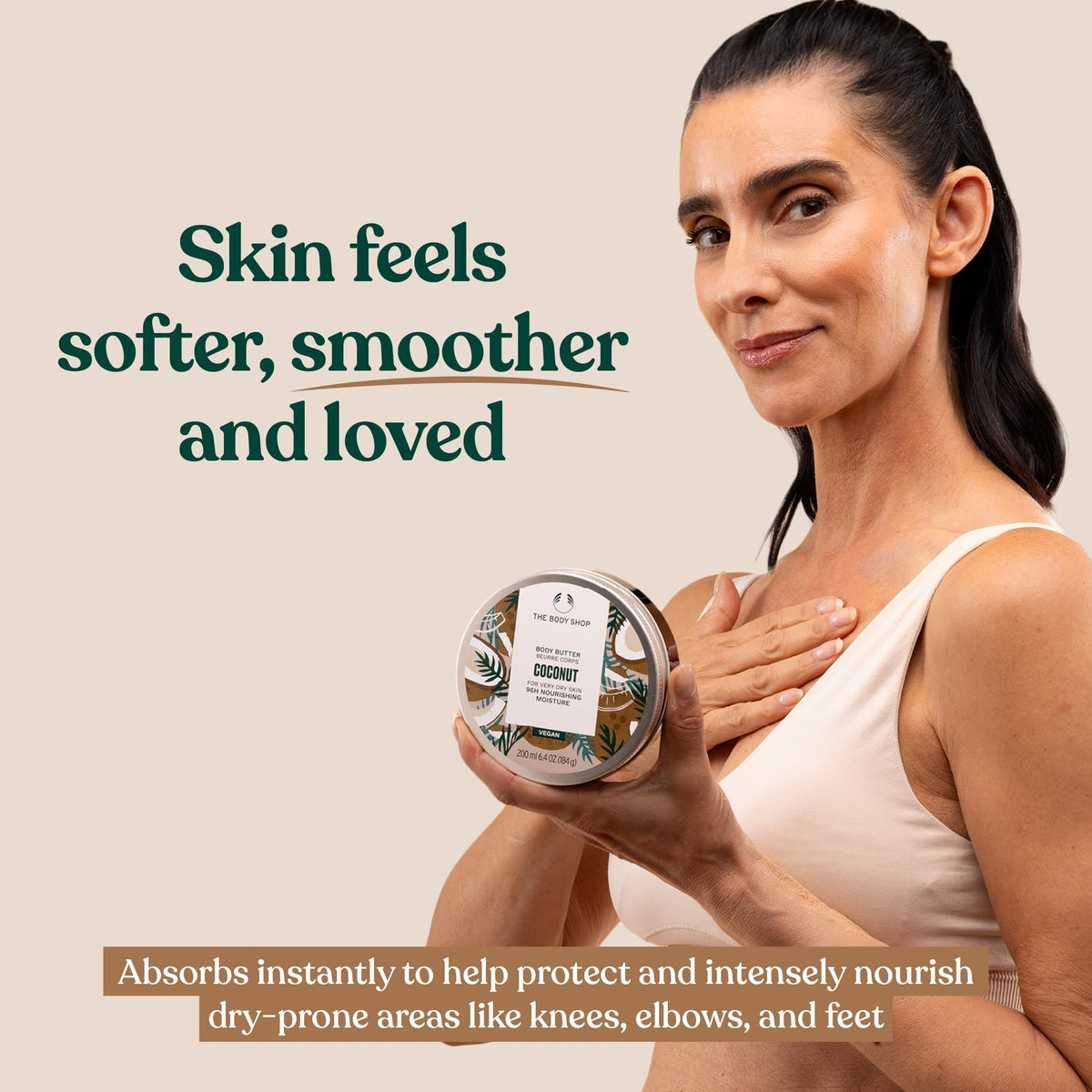 The Body Shop Coconut Body Butter 240g side view