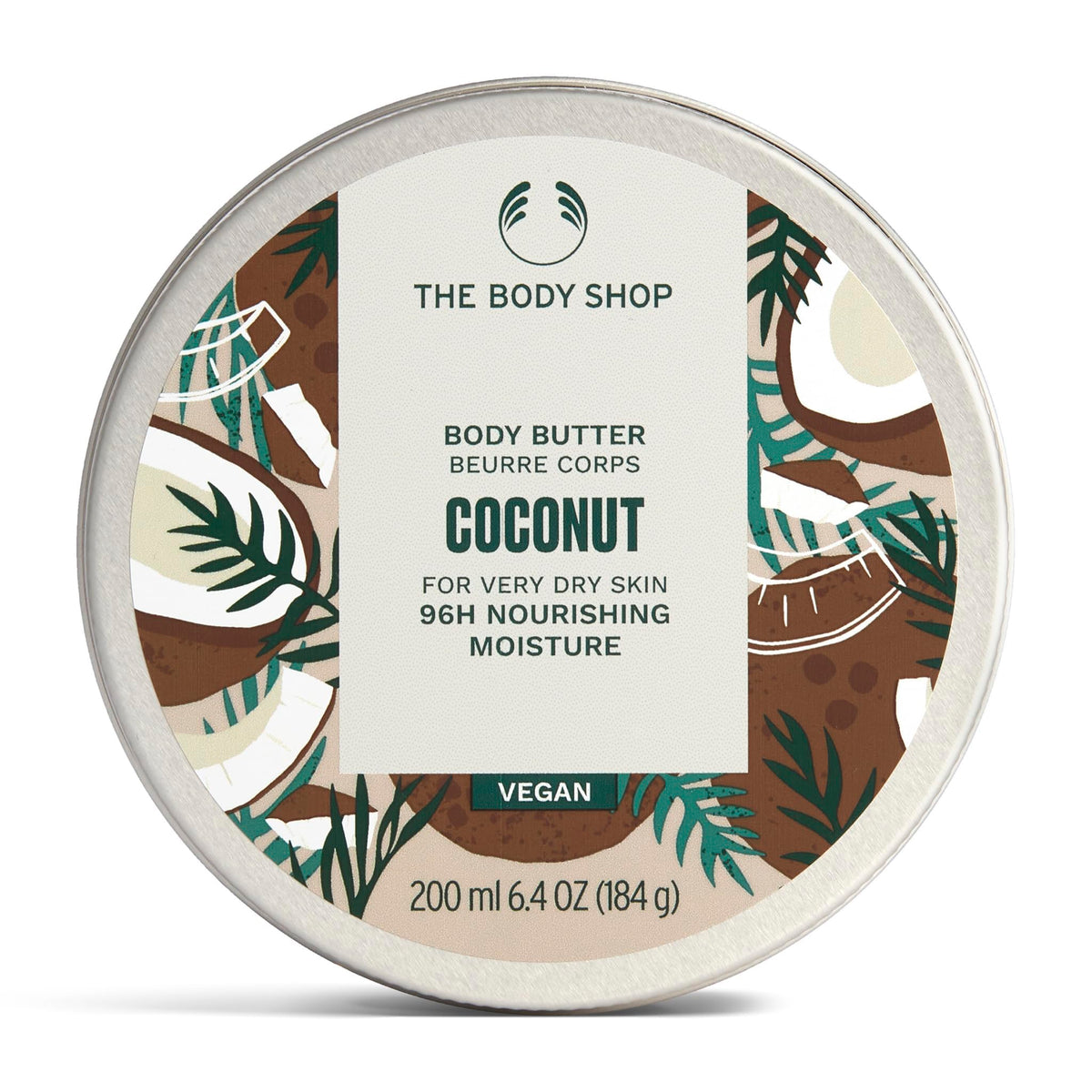 The Body Shop Coconut Body Butter 240g tub front view