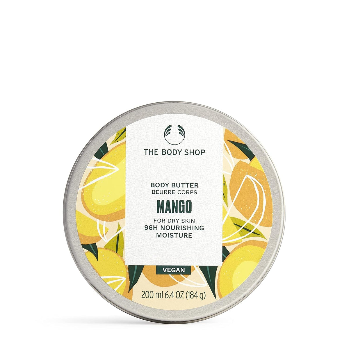 The Body Shop Mango Body Butter front view with packaging