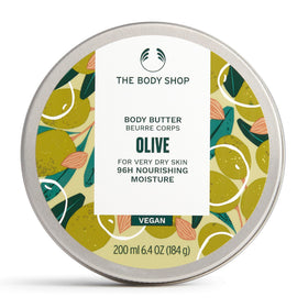The Body Shop Olive Body Butter 240g front view with packaging