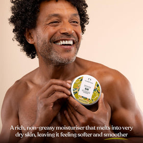The Body Shop Olive Body Butter 240g with ingredients displayed