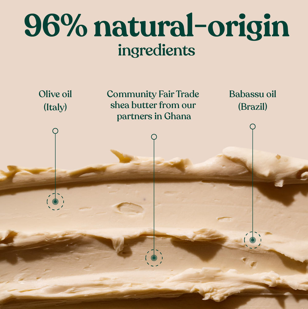 The Body Shop Olive Body Butter open lid showing creamy content