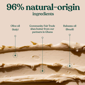 The Body Shop Olive Body Butter open lid showing creamy content