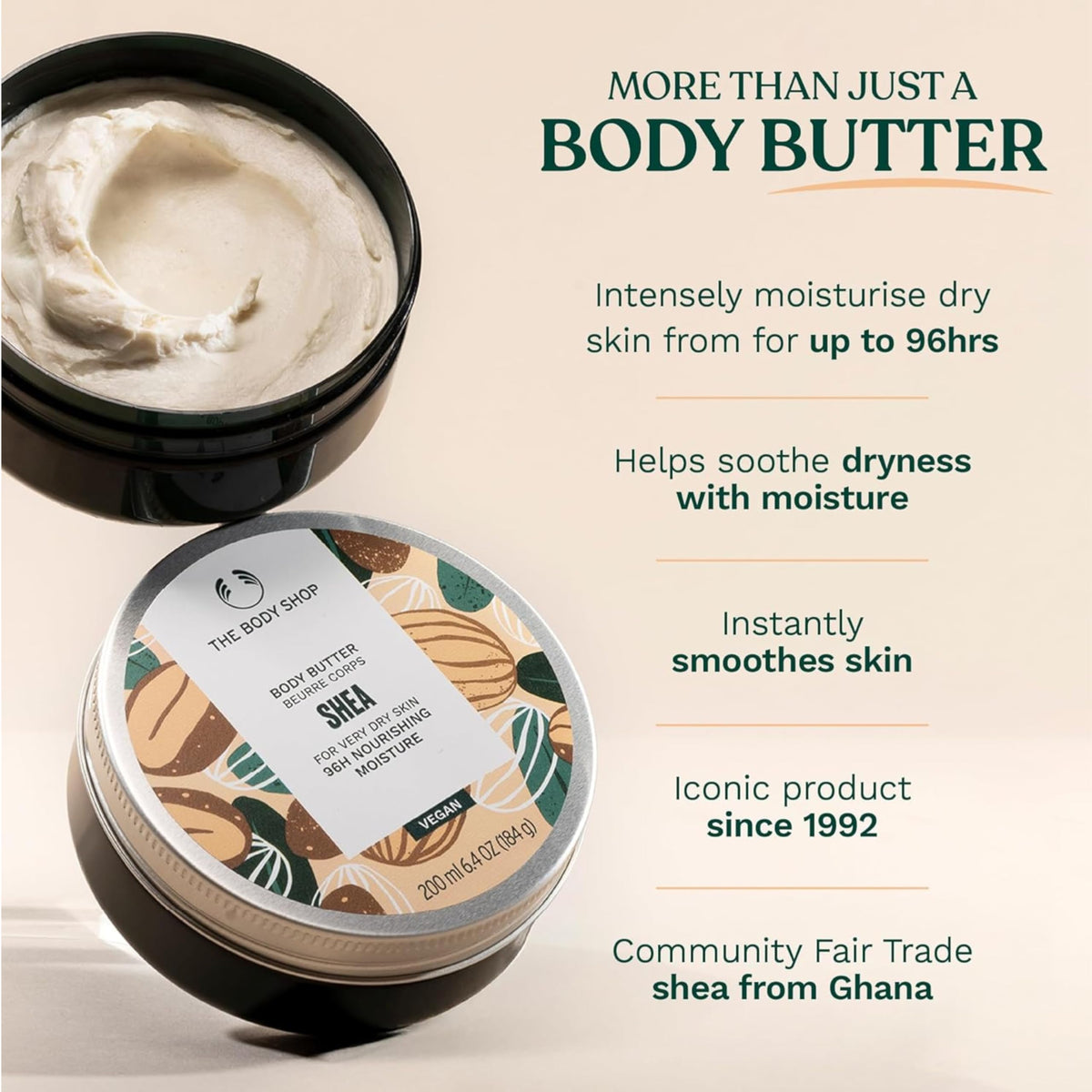 The Body Shop Shea Body Butter 240g lifestyle scene
