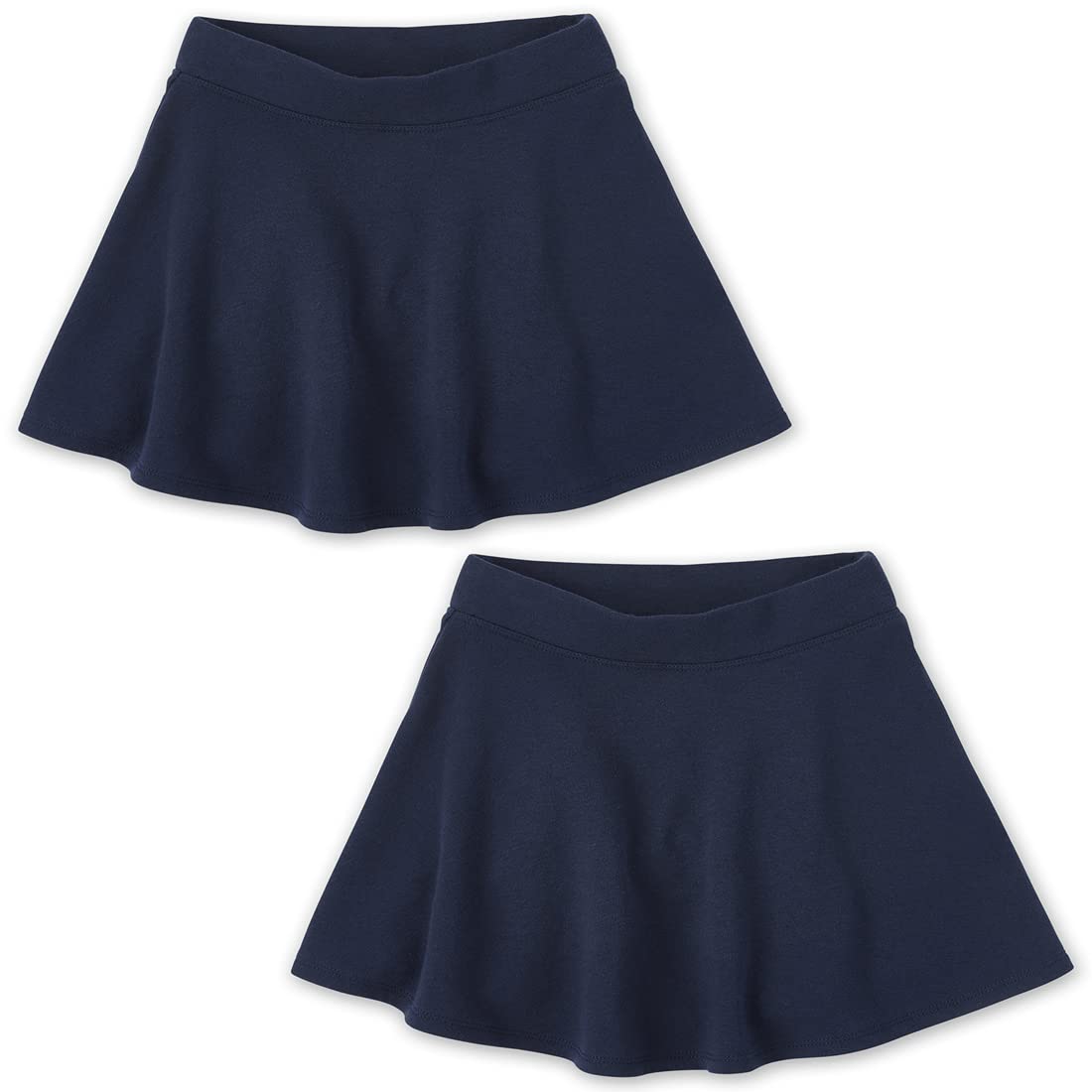 The Children's Place Active French Terry Skort Set front view in Tidal