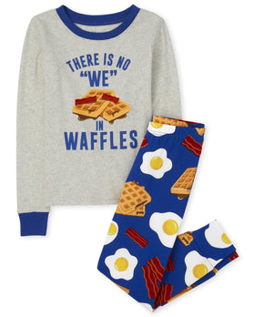 The Children's Place Boys Long Sleeve Pajamas with alphabet and cars graphic