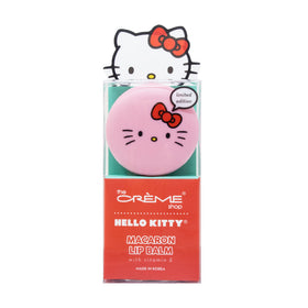 The Crème Shop Hello Kitty Macaron Lip Balm in Watermelon front view