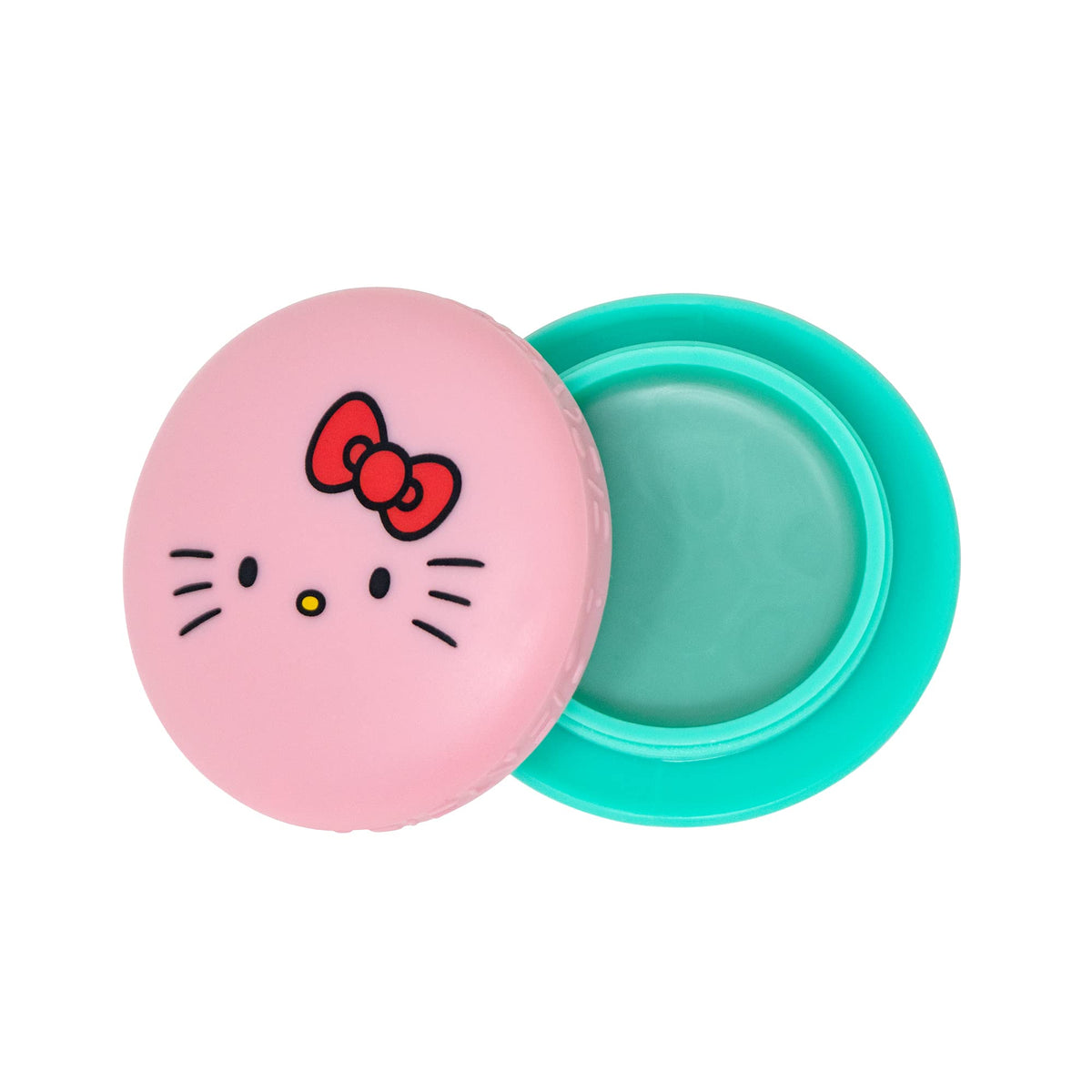 The Crème Shop Hello Kitty Macaron Lip Balm Watermelon with macaron design