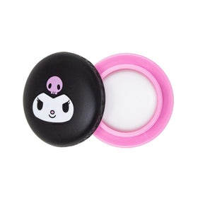 The Crème Shop Kuromi Macaron Lip Balm Raspberry Cream Puff texture close-up