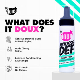 The Doux MOUSSE DEF Texture Foam 7 oz side view