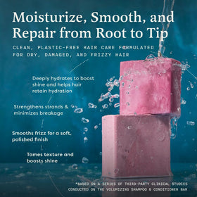 The Earthling Co. Moisturizing Peptide Shampoo Bar side view showing texture