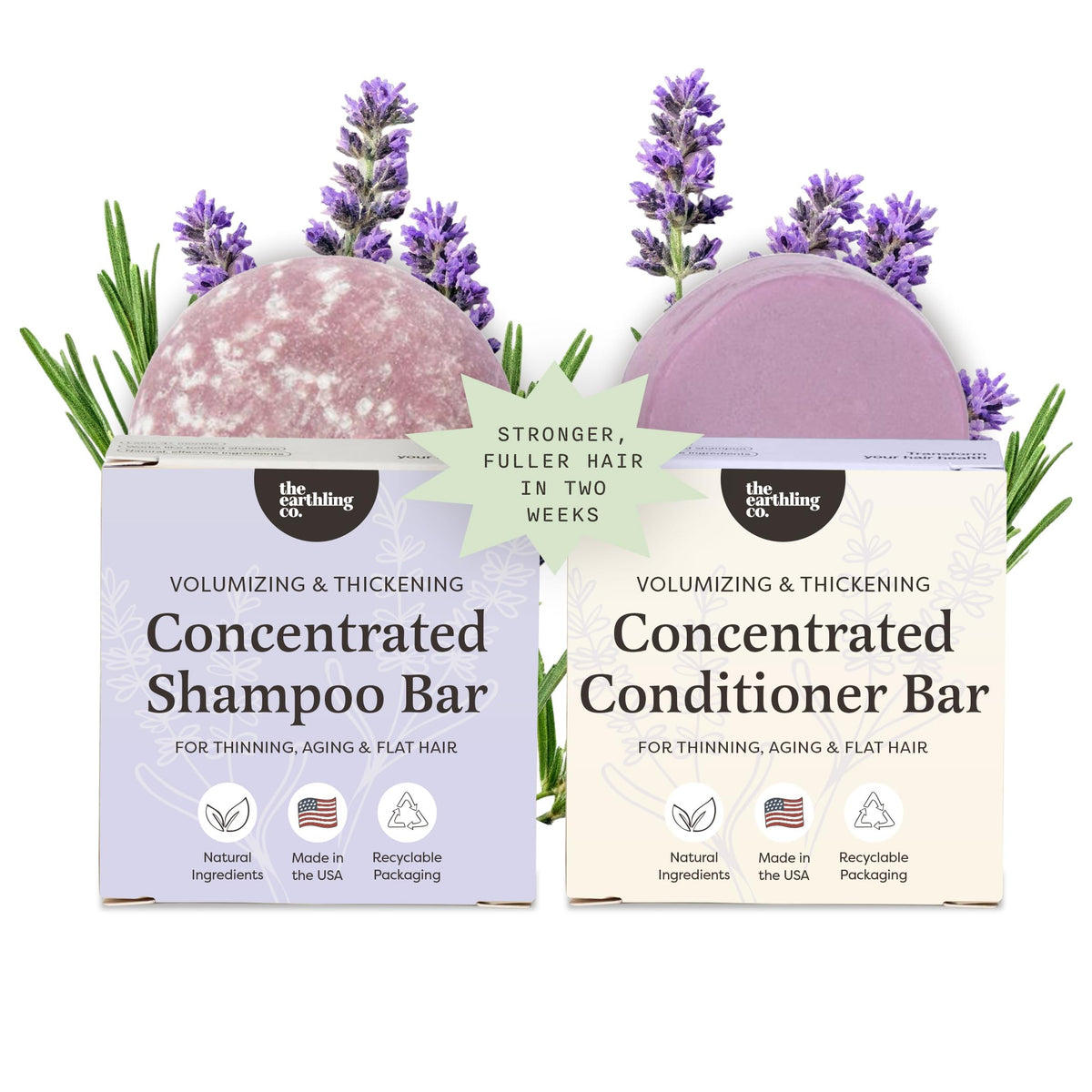 The Earthling Co. Volumizing Shampoo Bar in Wild Lavender
